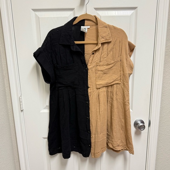 QUEEN OF SPARKLES Tops - Queen of Sparkles Cotton Beaded Tunic